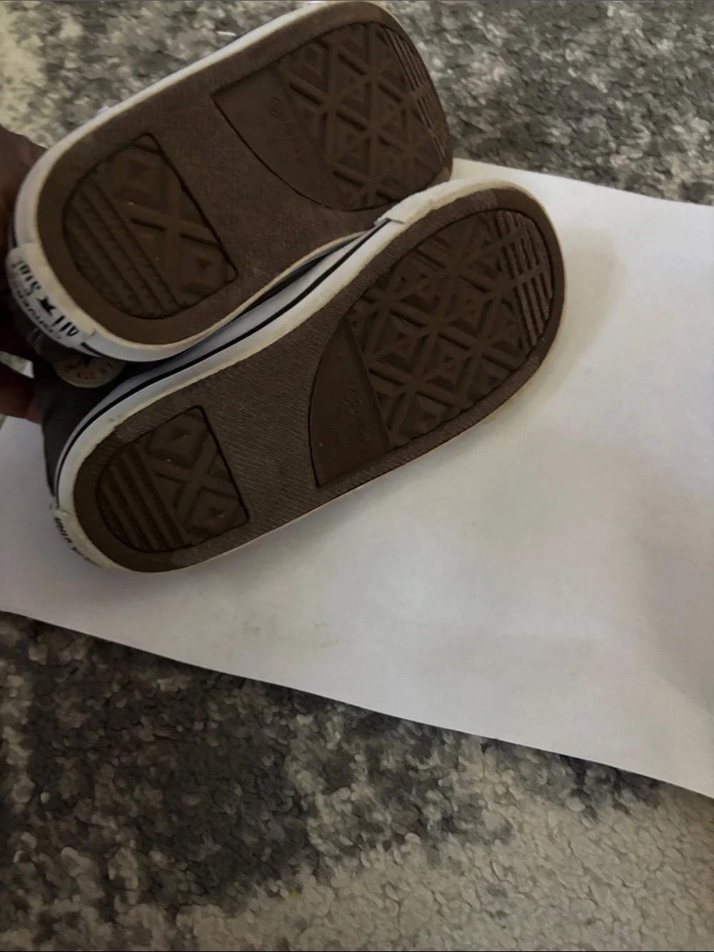 Converse Kids High-Top Sneakers in Brown with White Accents